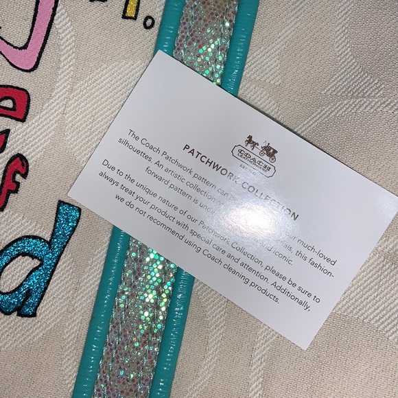 NWT Coach Canvas Patchwork Poppy Collection Tote Bag - Picture 10 of 10